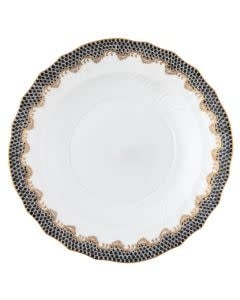 Herend Fishscale Black Salad Plate | 7.5in