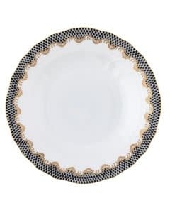 Herend Fishscale Black Dessert Plate | 8.25in