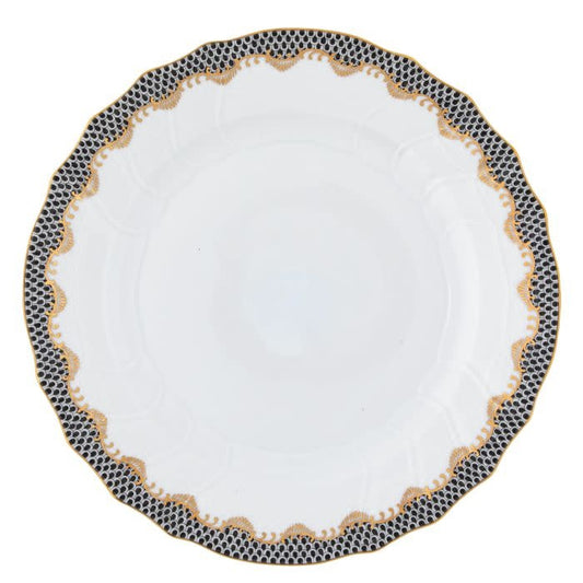 Herend Fishscale Black Dinner Plate | 10.5in