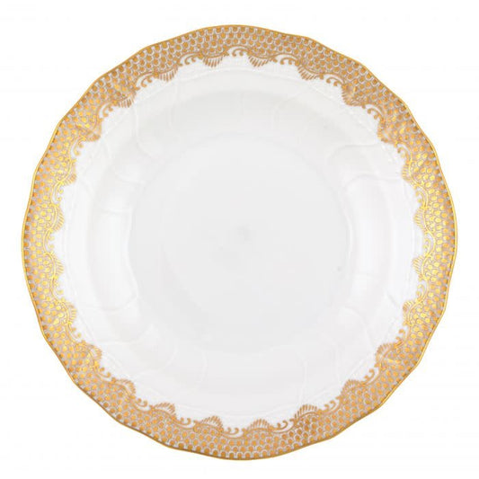 Herend Fishscale Gold Dessert Plate | 8.25in
