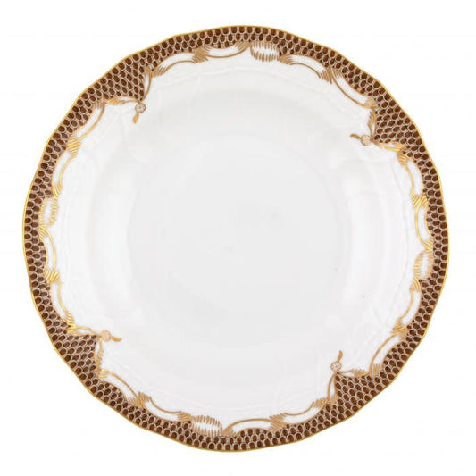 Herend Fishscale Brown Dessert Plate | 8.25in