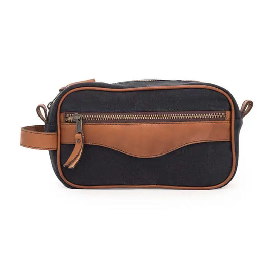 Campaign Waxed Canvas Toiletry Shave Kit | Hickory + Navy