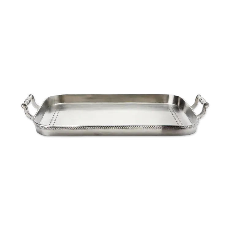 Match Pewter Gallery Tray with Handles | Medium 17.5x12in