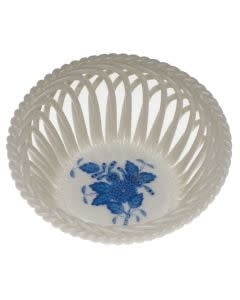Herend Small Openwork Basket | 3.75in Blue