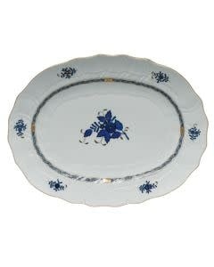 Herend Chinese Bouquet Black Sapphire Platter | 17in