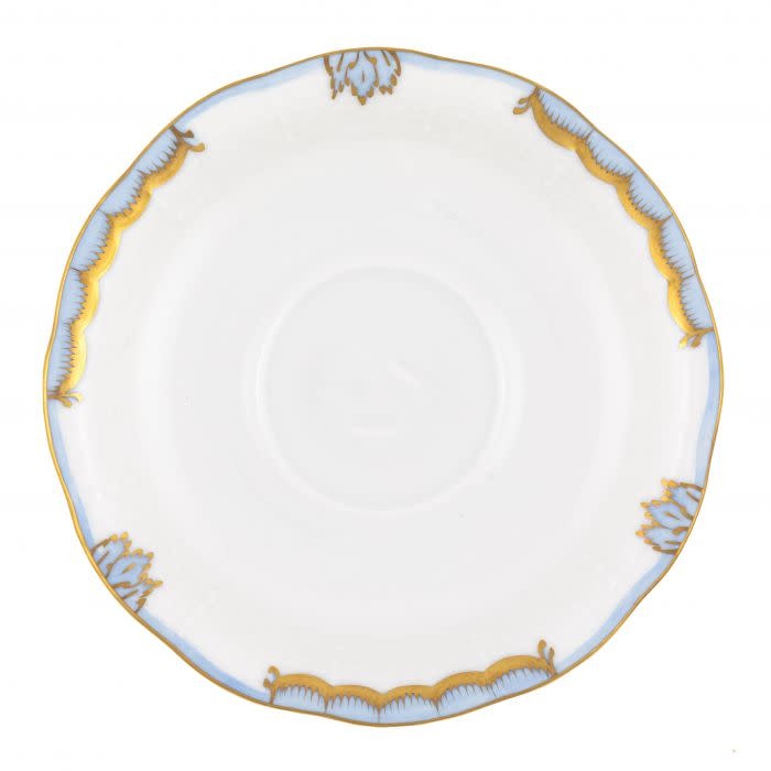 Herend Princess Victoria Light Blue Tea Saucer | 6in