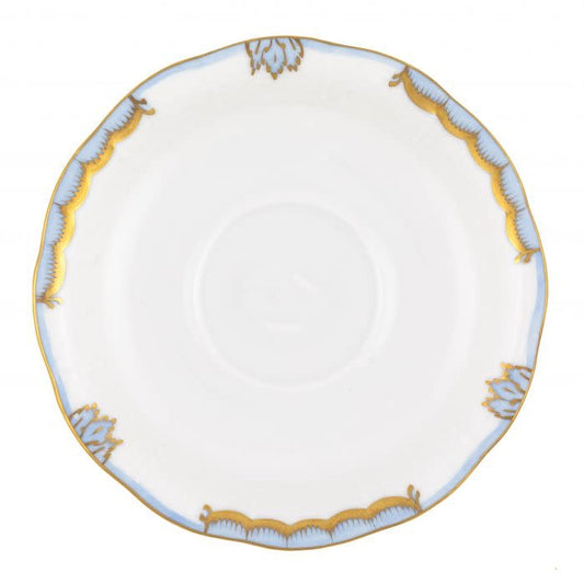 Herend Princess Victoria Light Blue Tea Saucer | 6in