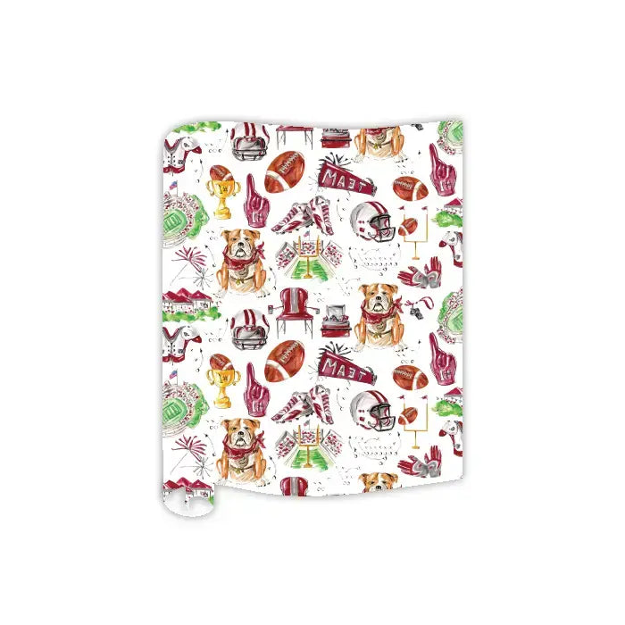 Handpainted Table Runner | Mississippi Bulldog