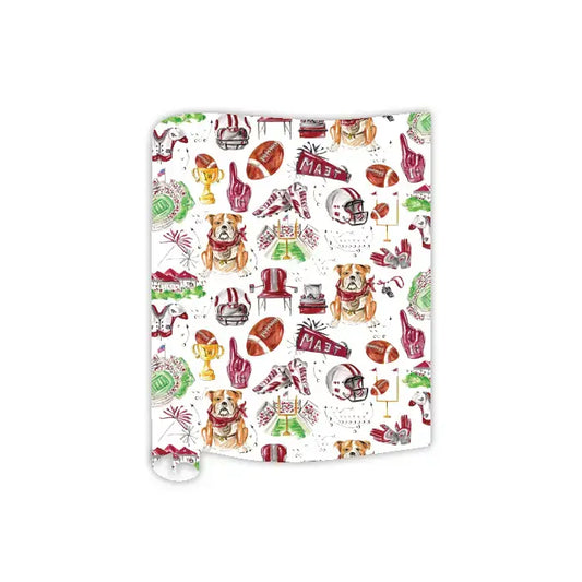 Handpainted Table Runner | Mississippi Bulldog