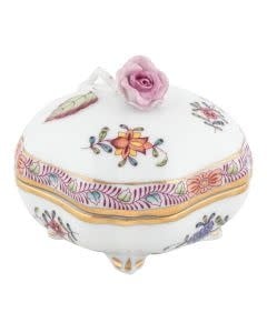 Herend Covered Bonbon with Rose | 3in Chinese Bouquet Multi Color
