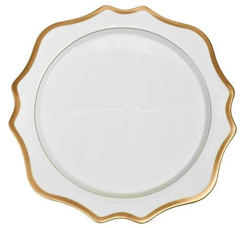 Anna Weatherley Antique White Gold Charger | 12in
