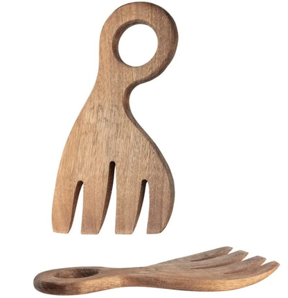 Wood Salad Server Set | Acacia 7in