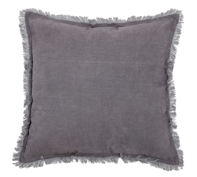 Grey Corduroy Pillow 18"