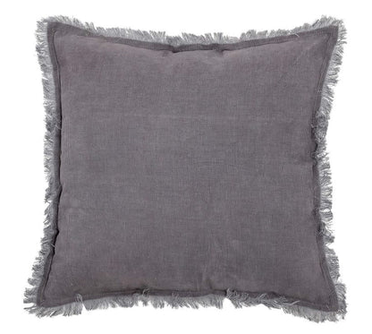 Grey Corduroy Pillow 18"