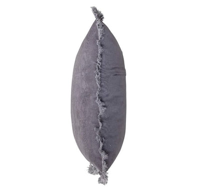 Grey Corduroy Pillow 18"