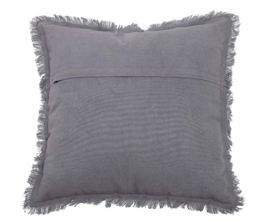 Grey Corduroy Pillow 18"
