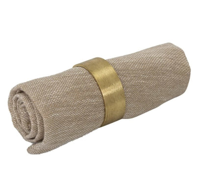 Gold Square Napkin Ring Set | Set of 4