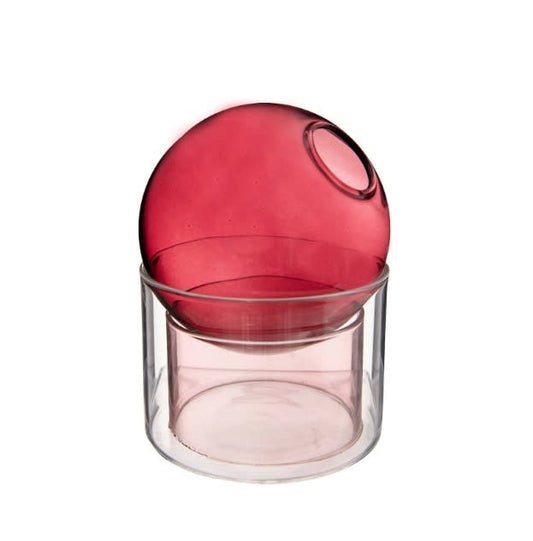 Red Round Vase