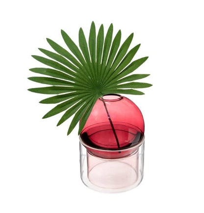 Red Round Vase
