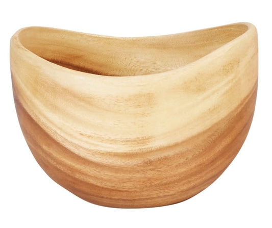 Carved Serving Boat Bowl | 10in
