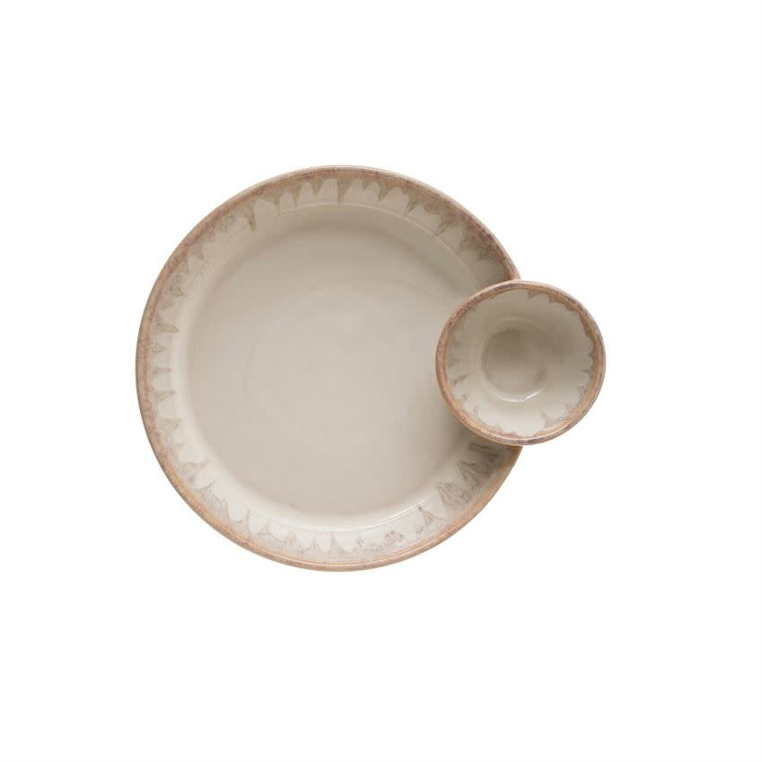 Stoneware Sectioned Serving Dish | 9.5in
