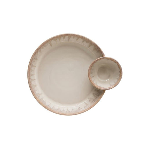 Stoneware Sectioned Serving Dish | 9.5in