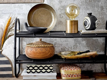 Terra Cotta Decorative Bowl | Handmade Black 8.75in