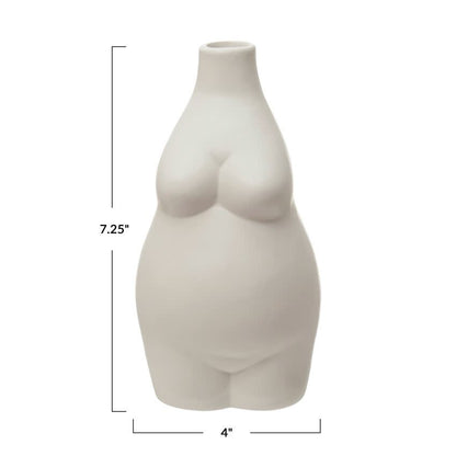 Mommy to Be Stoneware Vase | White