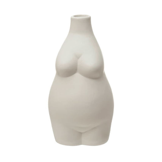Mommy to Be Stoneware Vase | White