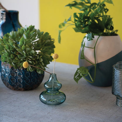 Blue Round Vase