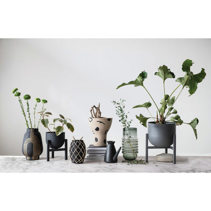 Black & Gold Terracotta Vase