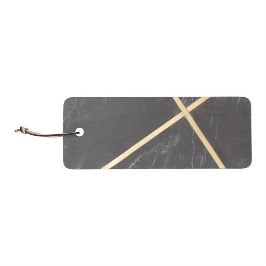 Marble Cheese Board | Black + Gold
