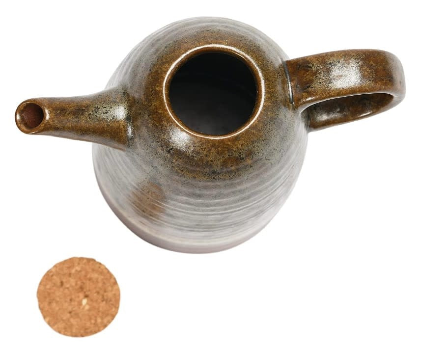 Stoneware Cruet w/ Cork | Multicolor 14oz