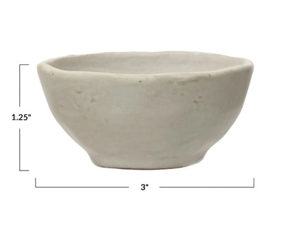 Stoneware Bowl | Round White 3in