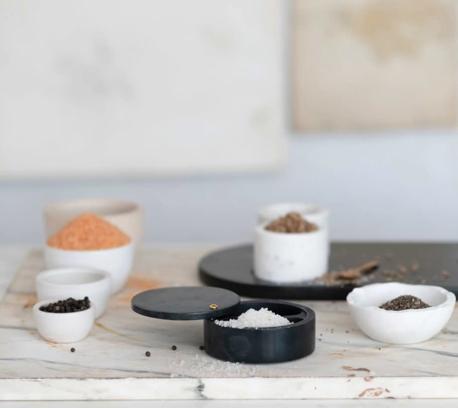 Soapstone Salt Cellar | Black 4in