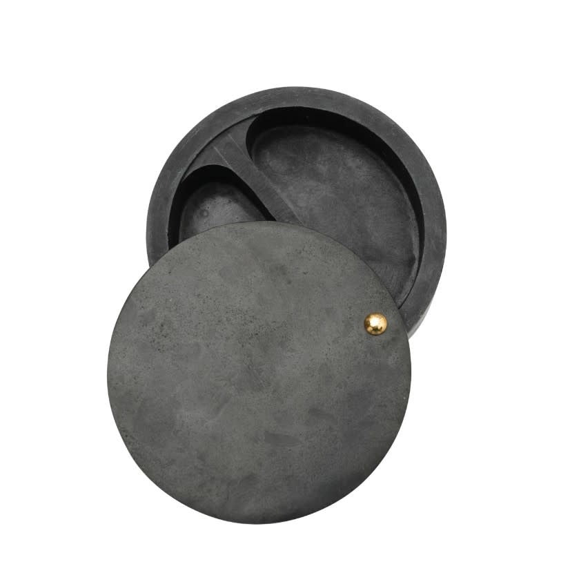 Soapstone Salt Cellar | Black 4in