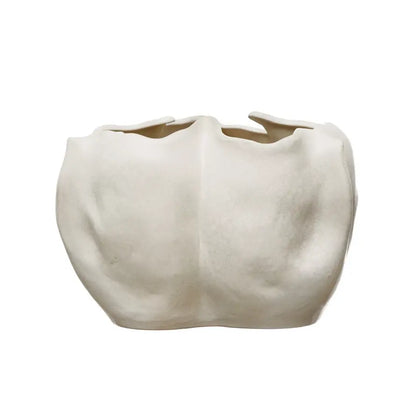 Organic Stoneware Planter | Ivory 8.75in