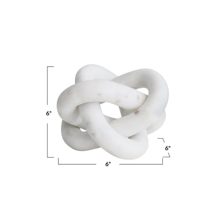 White Marble Chainlink Knot | 6in