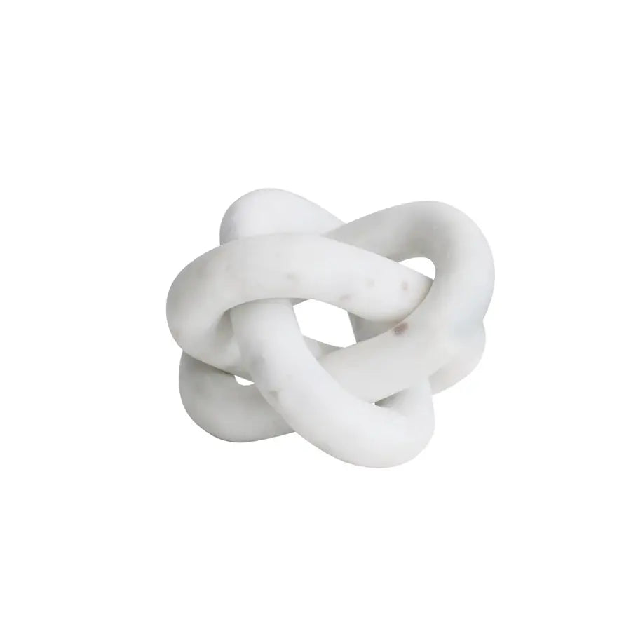 White Marble Chainlink Knot | 6in
