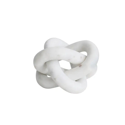 White Marble Chainlink Knot | 6in
