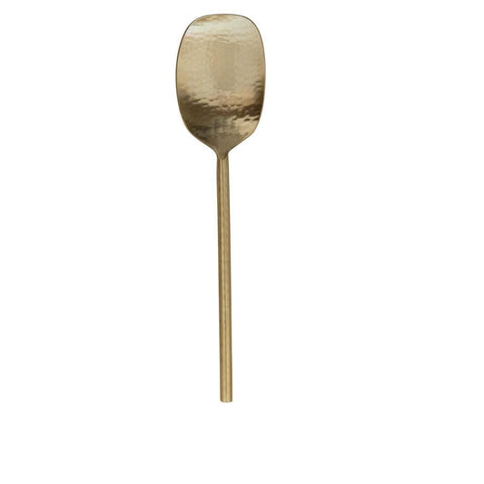 Gold Hammered Serving Spoon | 9.5in
