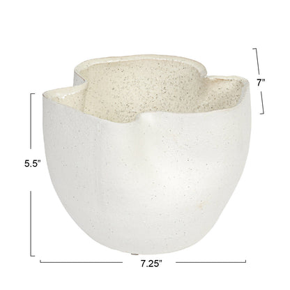 Scalloped Stoneware Planter | 4in
