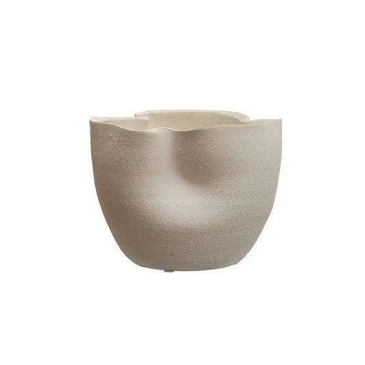 Scalloped Stoneware Planter | 4in