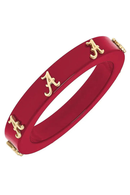 Logo Resin Bangle Bracelet | Alabama Crimson