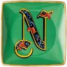 Versace Alphabet Square Dish | 4.75in N