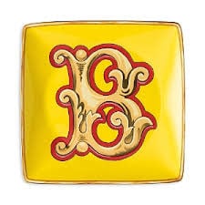 Versace Alphabet Square Dish | 4.75in B