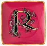 Versace Alphabet Square Dish | 4.75in R