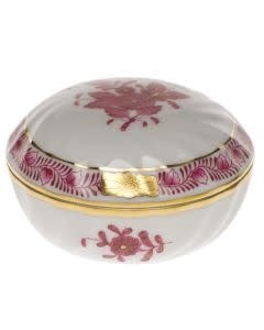 Herend Chinese Bouquet Ring Box | 2.75in Raspberry