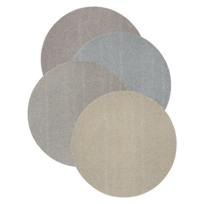 Stingray Texture Reversible Vinyl Placemats Set of 4 | Coffee + Khaki 16in Round