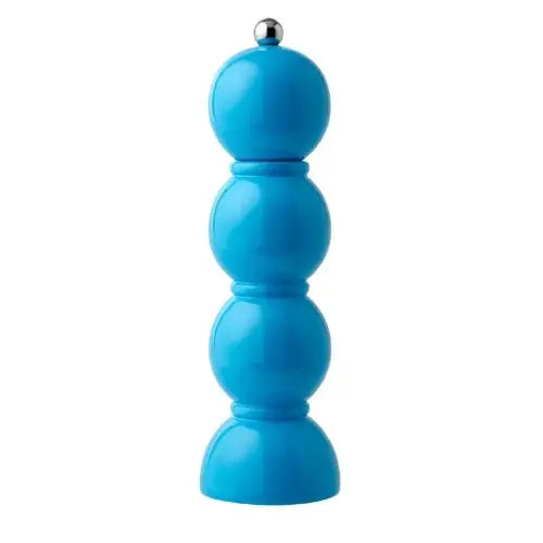 Bobbin Wood Lacquer Salt or Pepper Mill Grinder | 9.5in Aqua